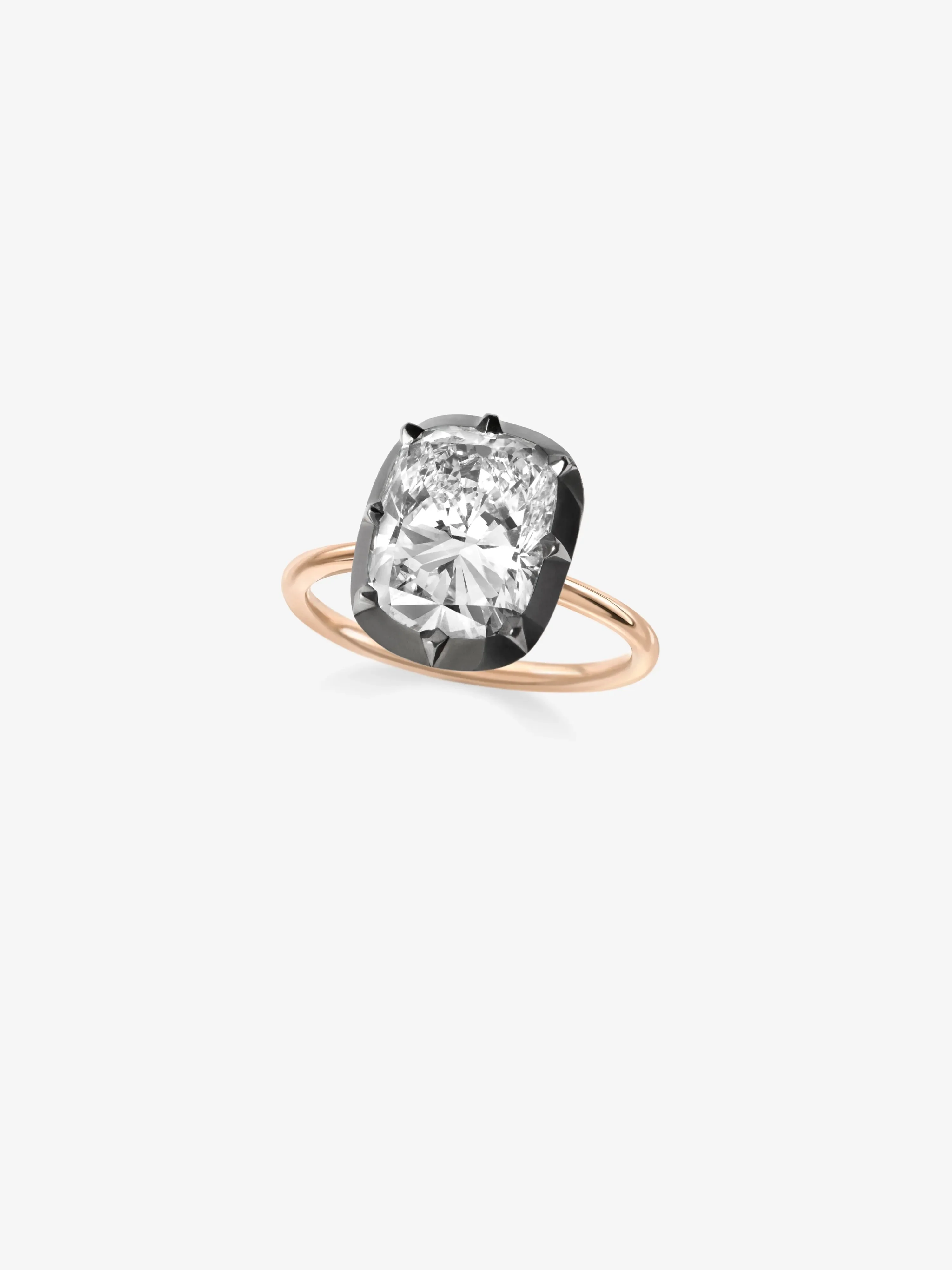 3.06ct Cushion Diamond Button Back Ring - Image 4