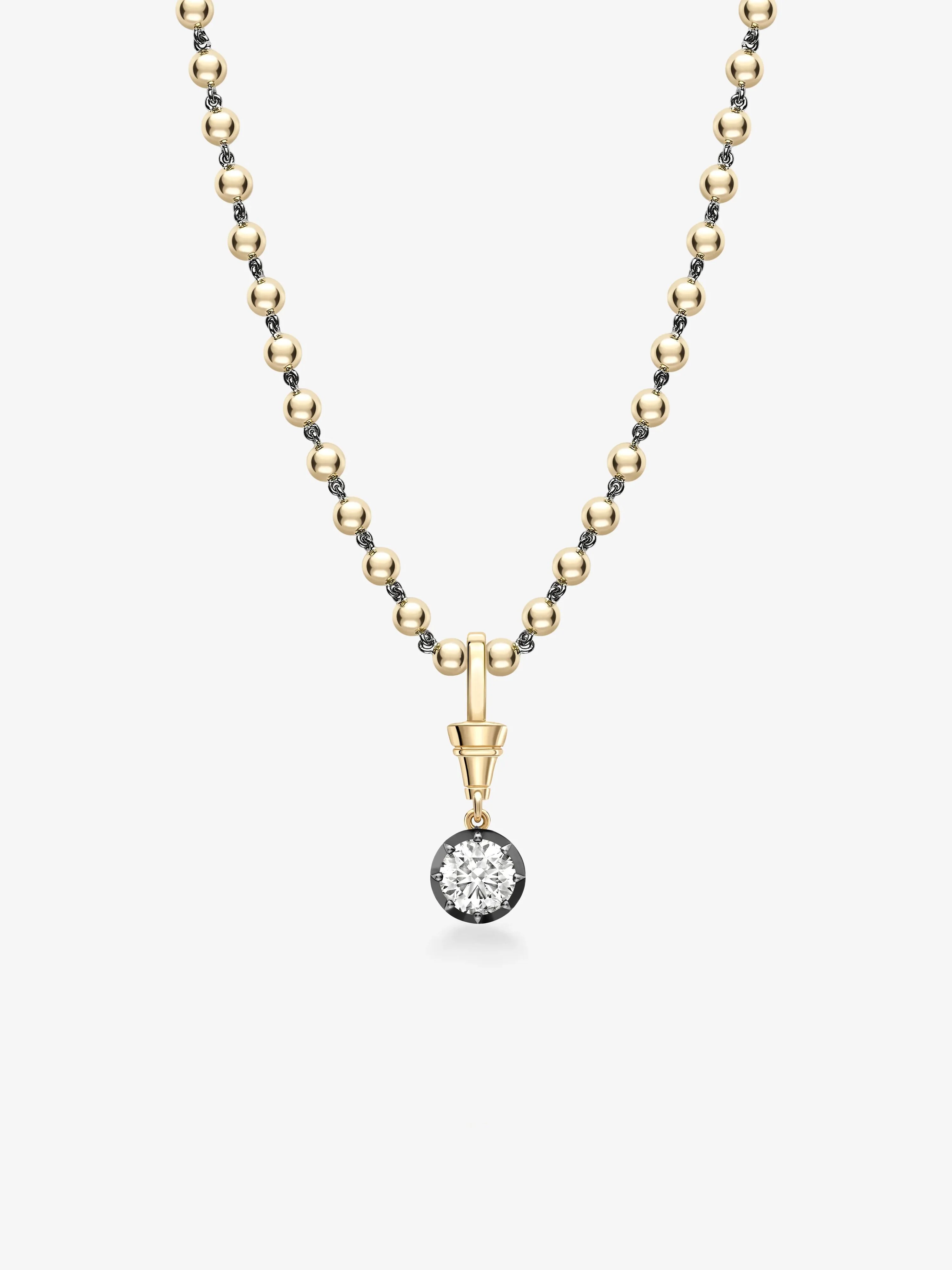 Ball n Chain 1.54ct Diamond Pendant - Image 2