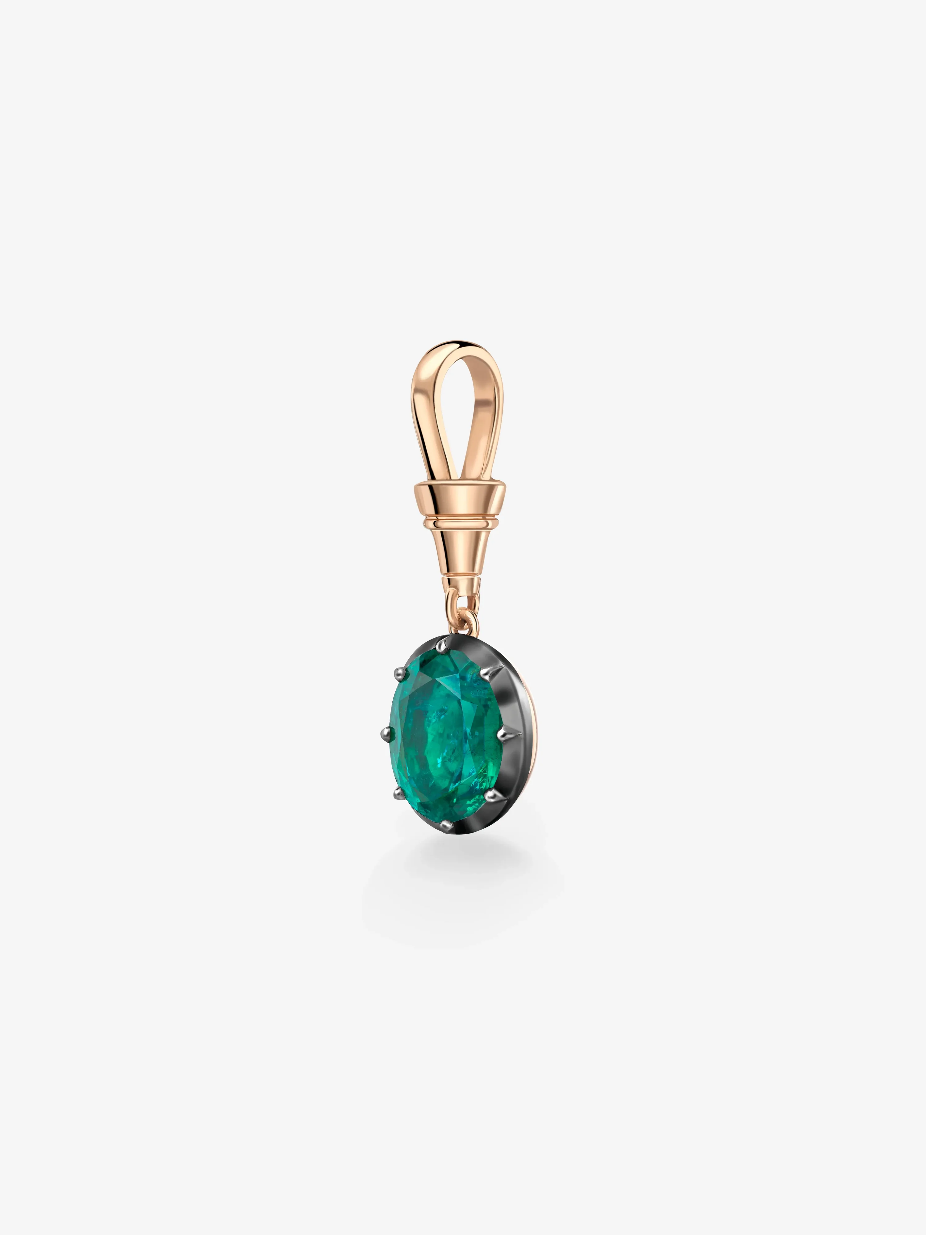 Ball n Chain 4.40ct Oval Emerald Pendant - Image 2