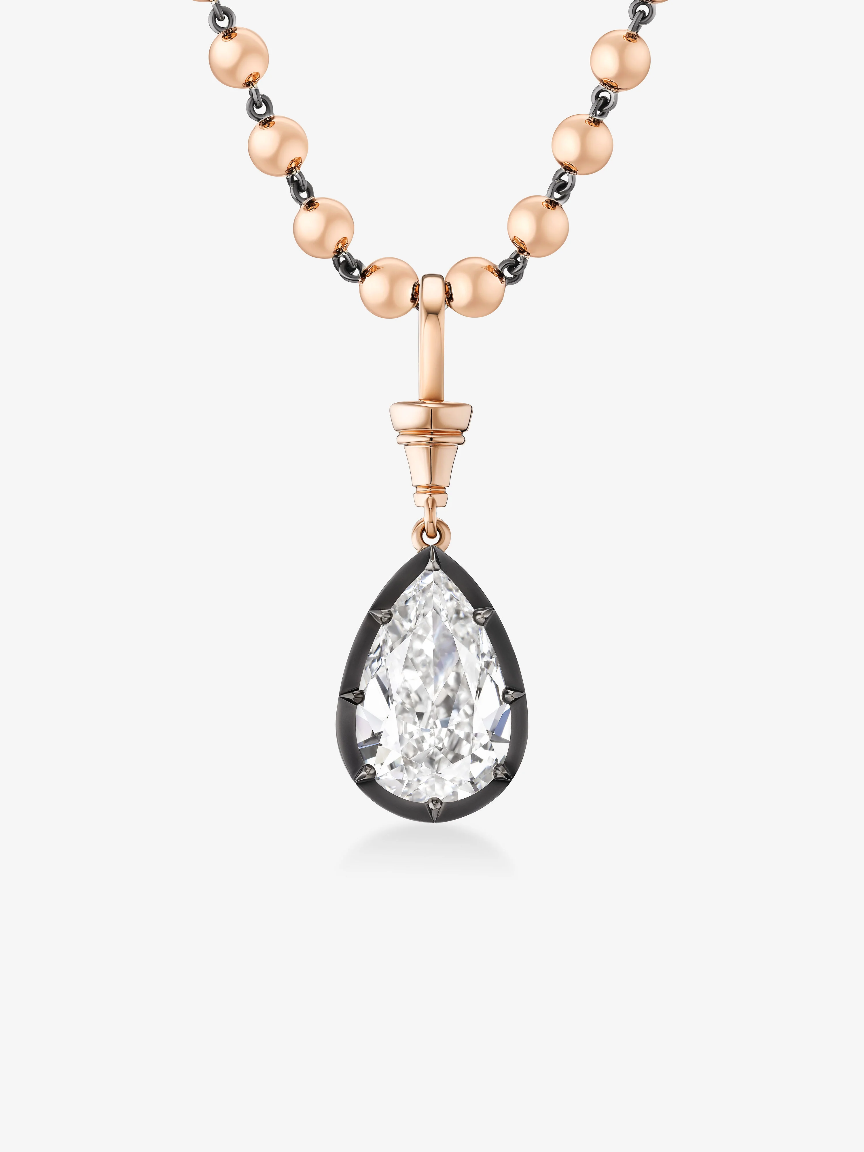 Ball n Chain 6.01ct Pear-Shaped Diamond Pendant - Image 2
