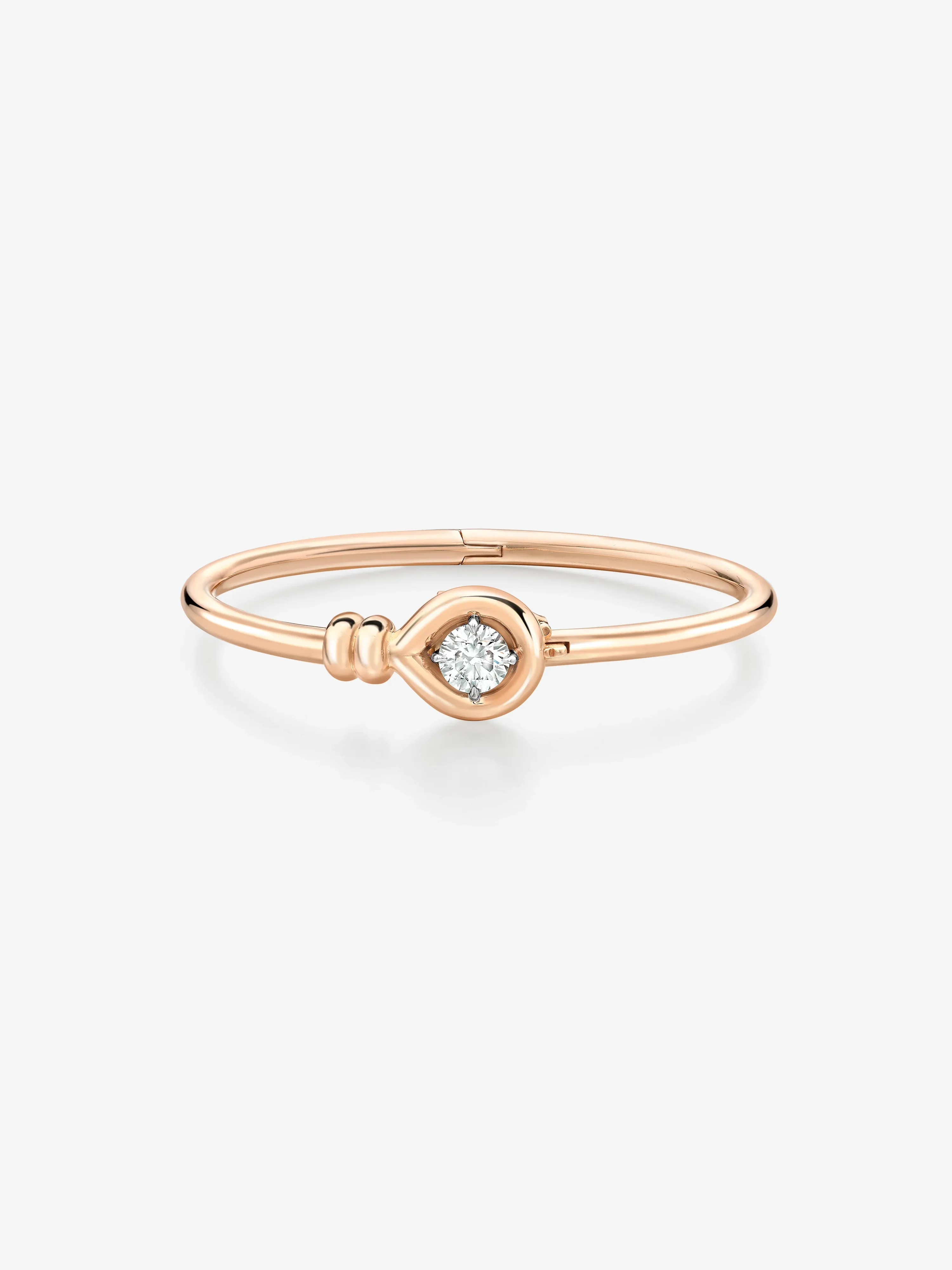 Forget Me Knot 1.30ct Diamond Rose Gold Bangle
