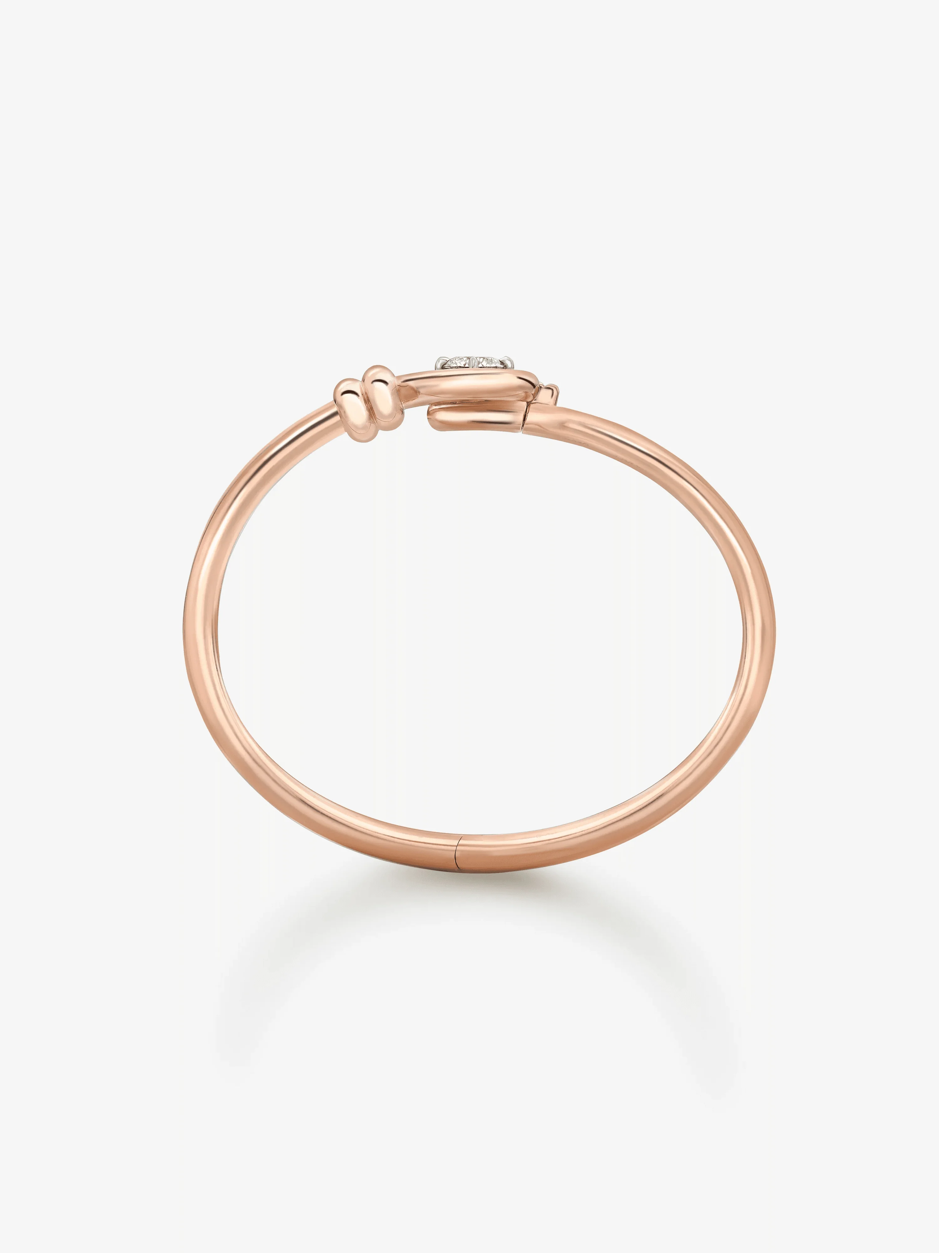 Forget Me Knot 1.30ct Diamond Rose Gold Bangle - Image 2