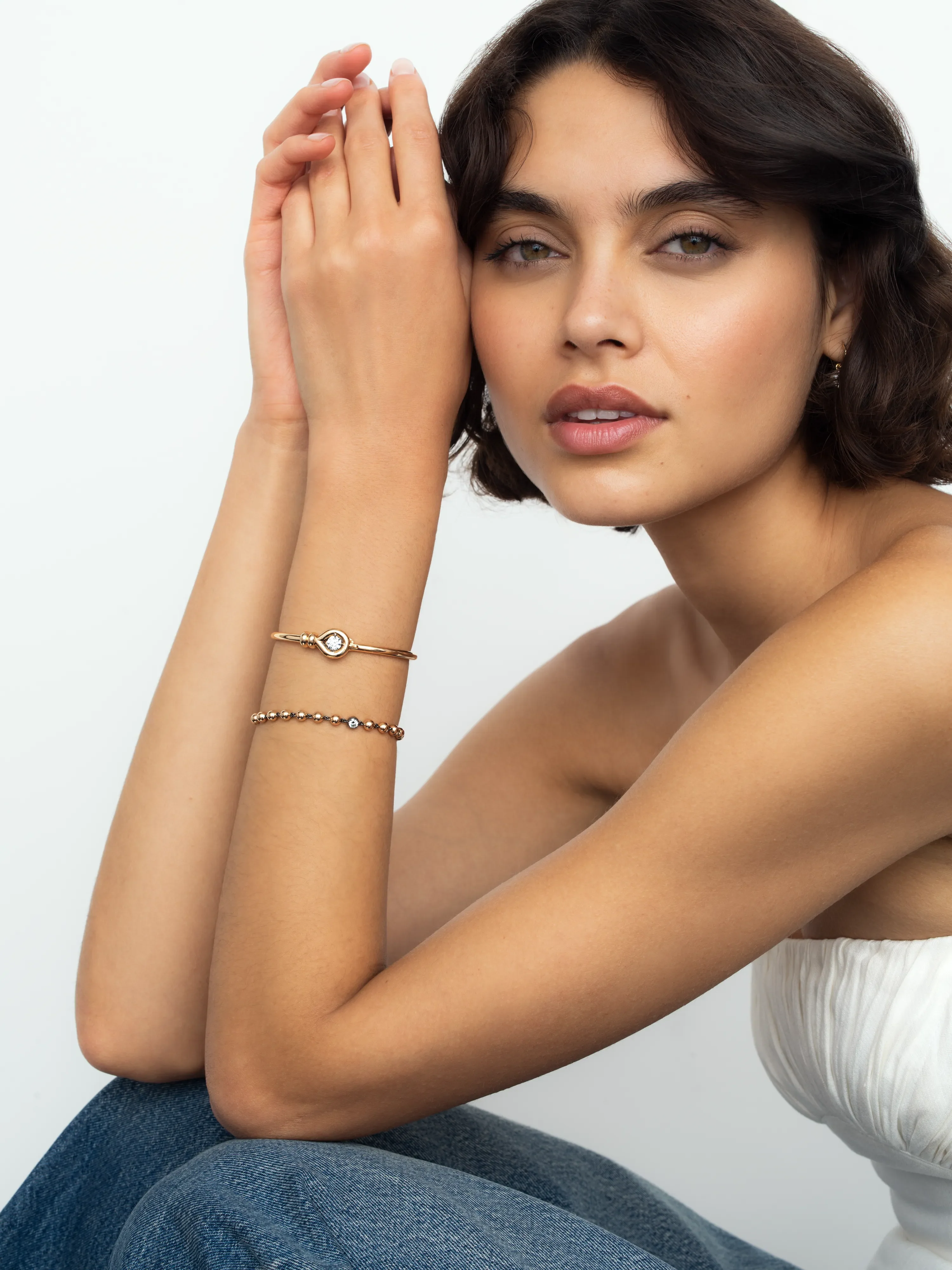 Forget Me Knot 1.30ct Diamond Rose Gold Bangle - Image 3