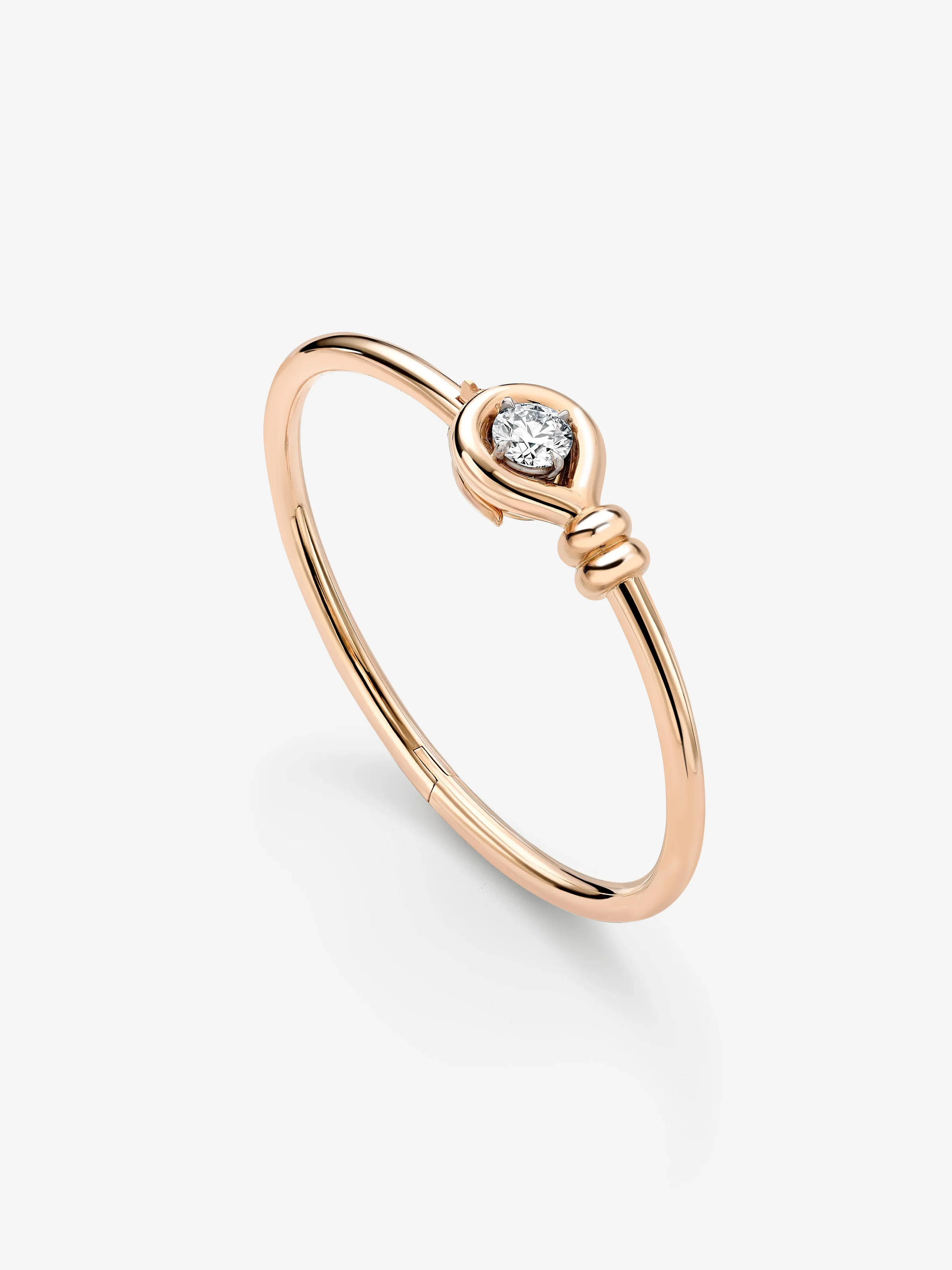 Forget Me Knot 1.30ct Diamond Rose Gold Bangle - Image 4
