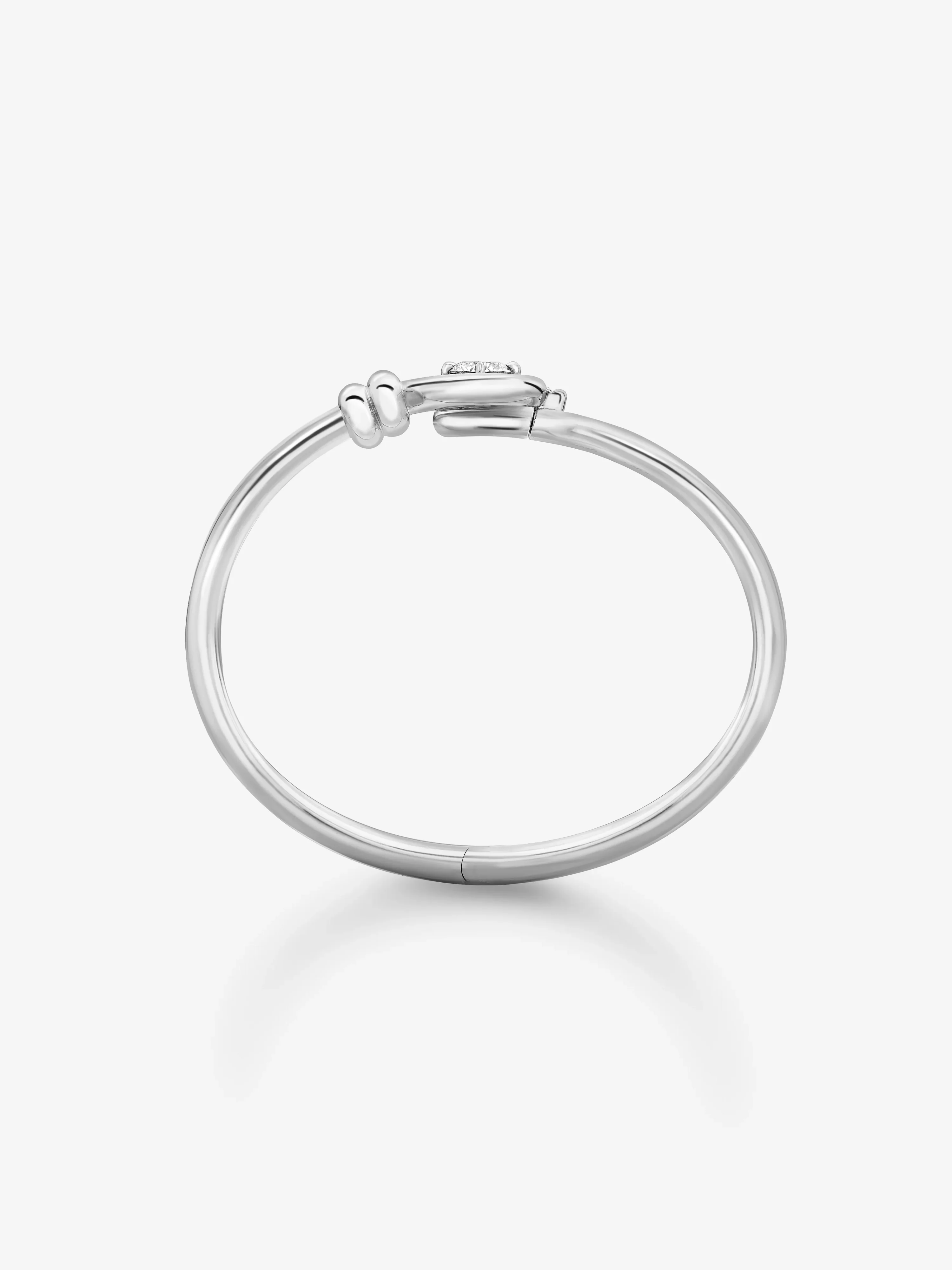 Forget Me Knot 1.30ct Diamond White Gold Bangle - Image 2