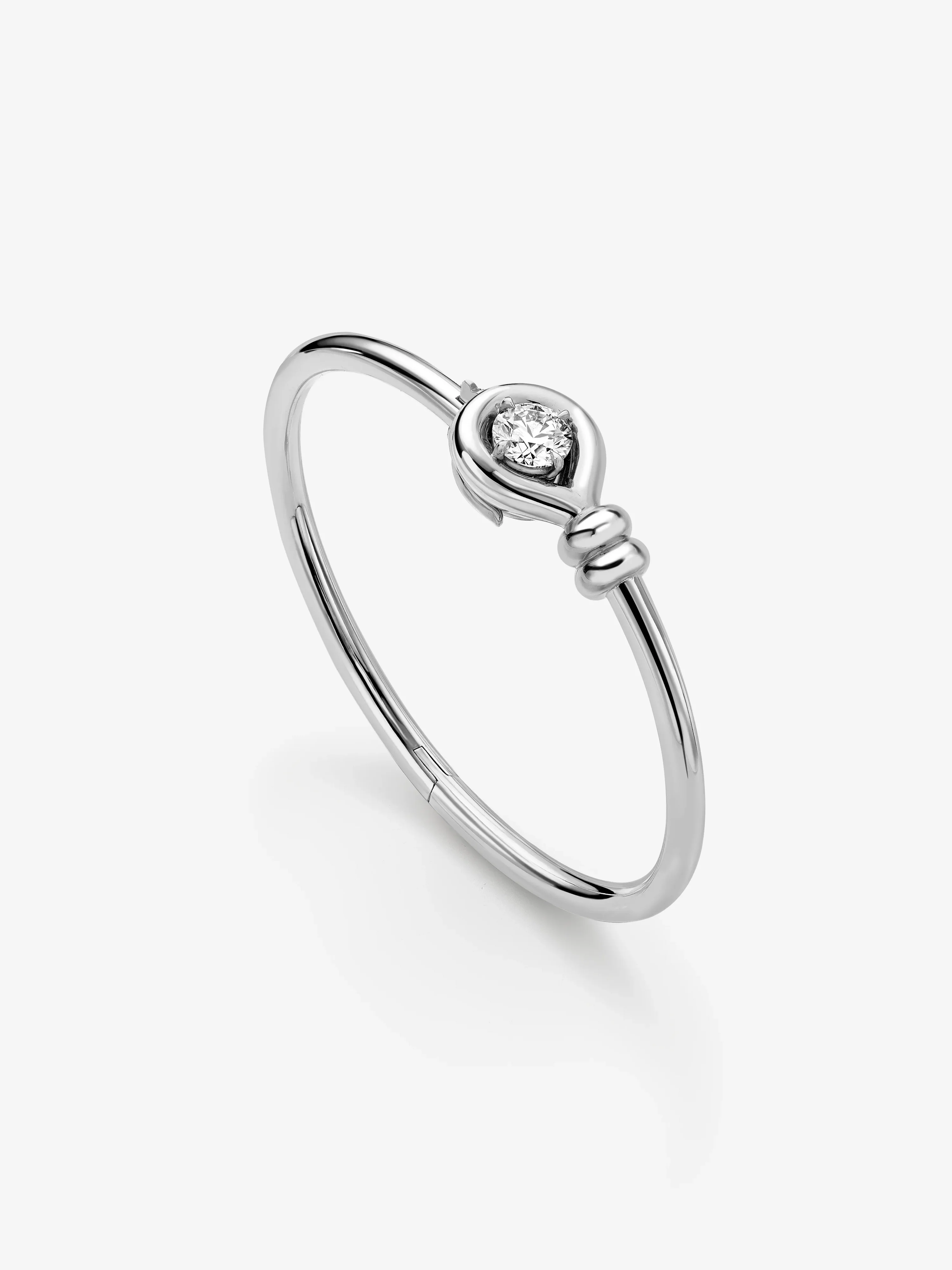 Forget Me Knot 1.30ct Diamond White Gold Bangle - Image 4