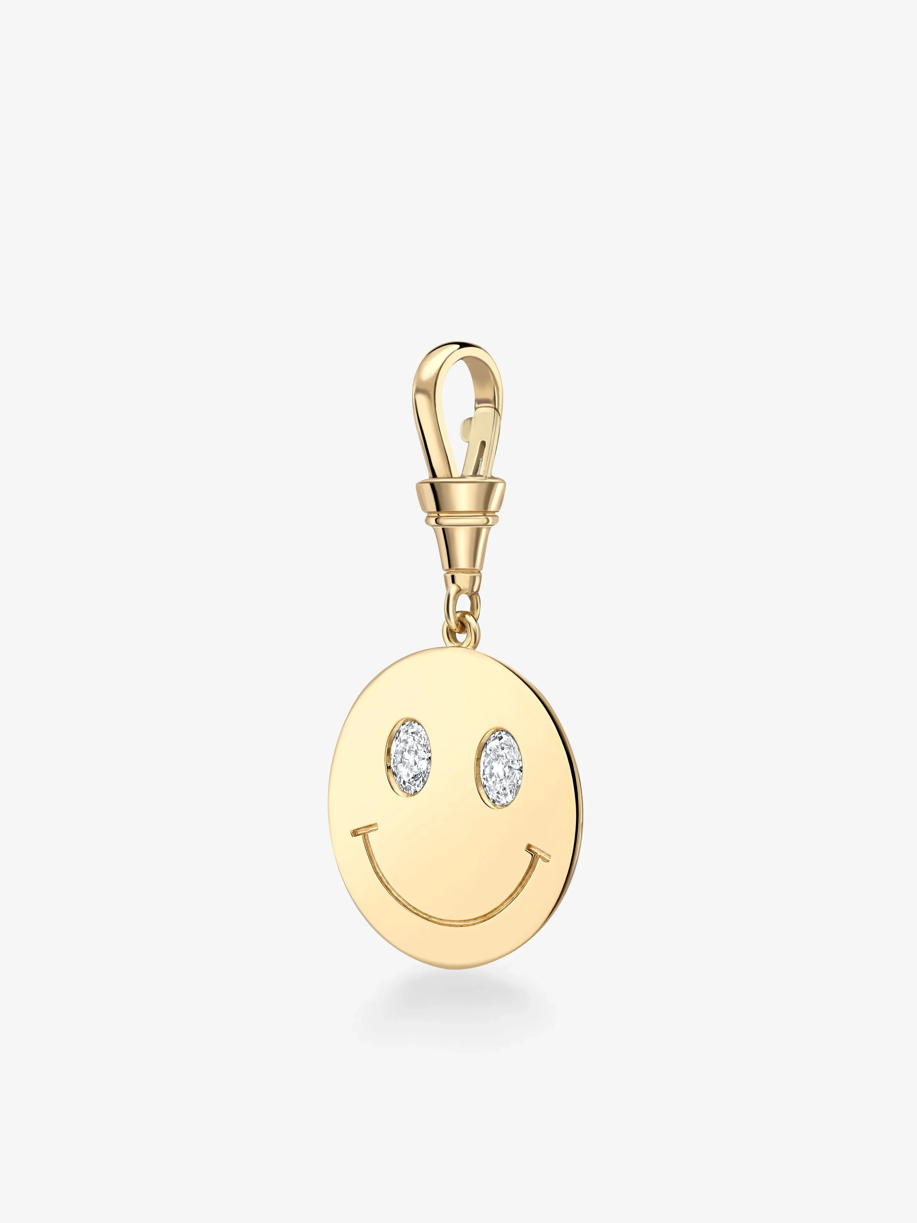 Happy Face Yellow Gold Pendant - Image 5