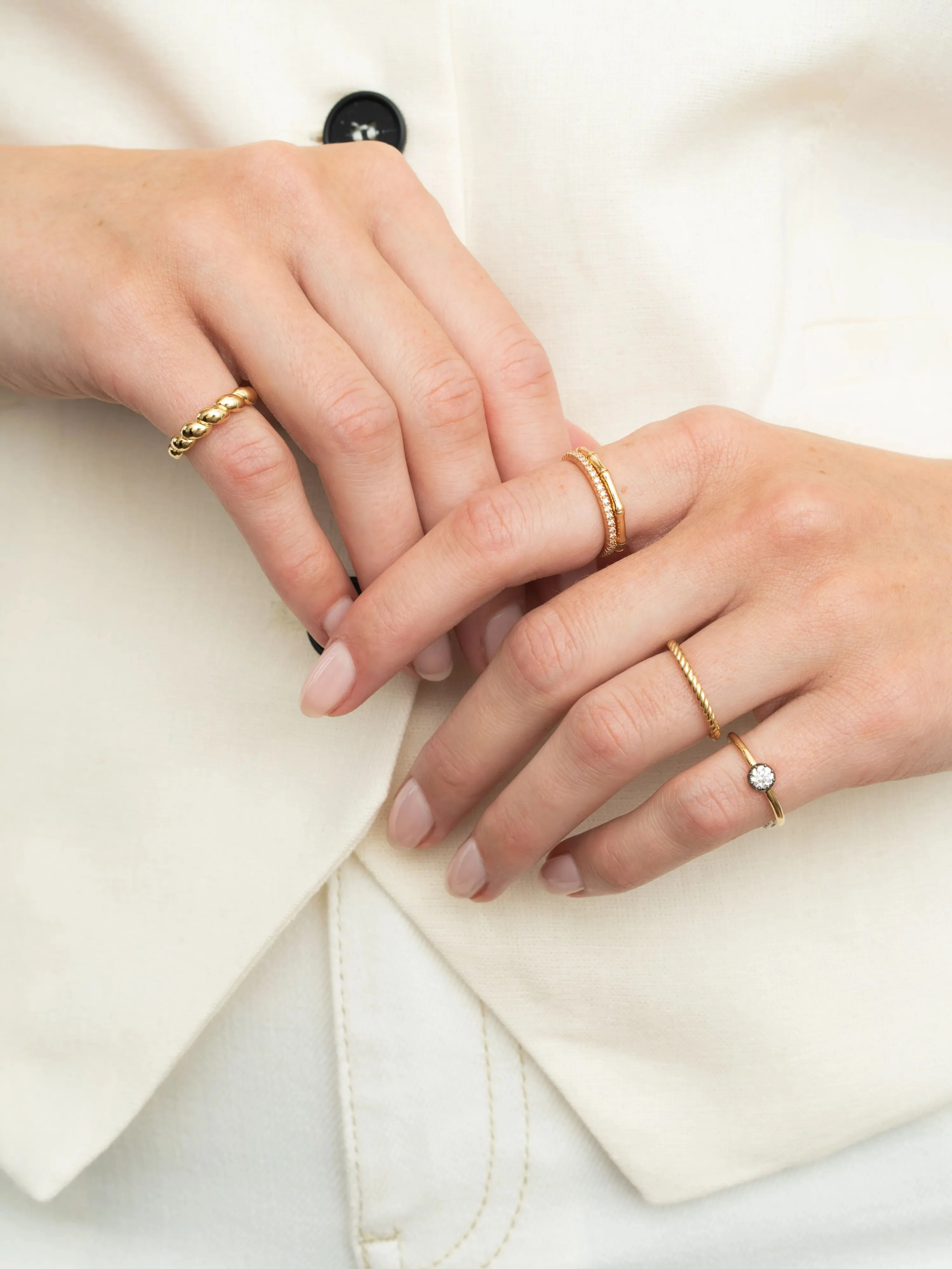 Rope Yellow Gold Band - Image 3