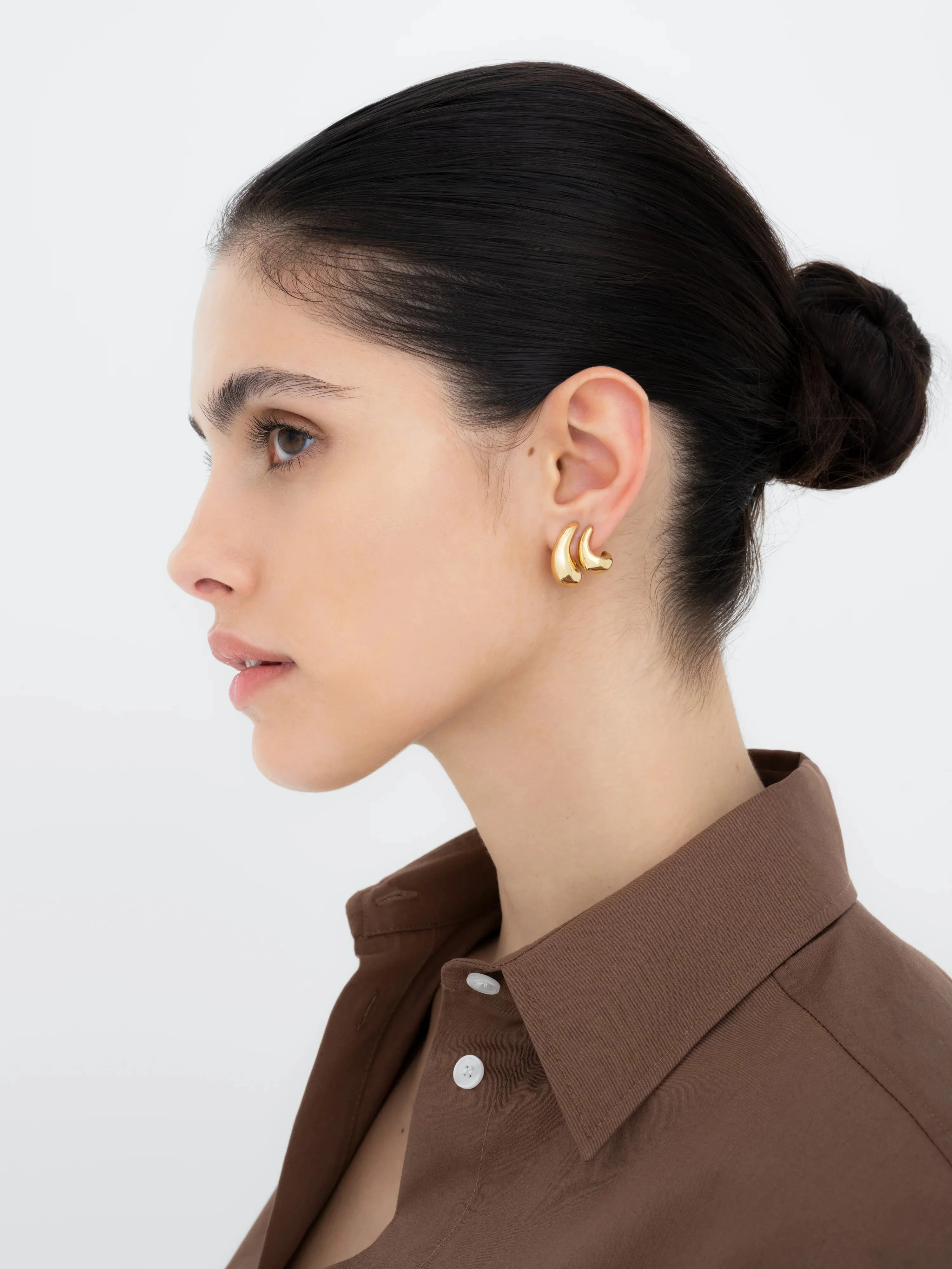 Rush Hour Small 'Til Late Yellow Gold Earrings - Image 3