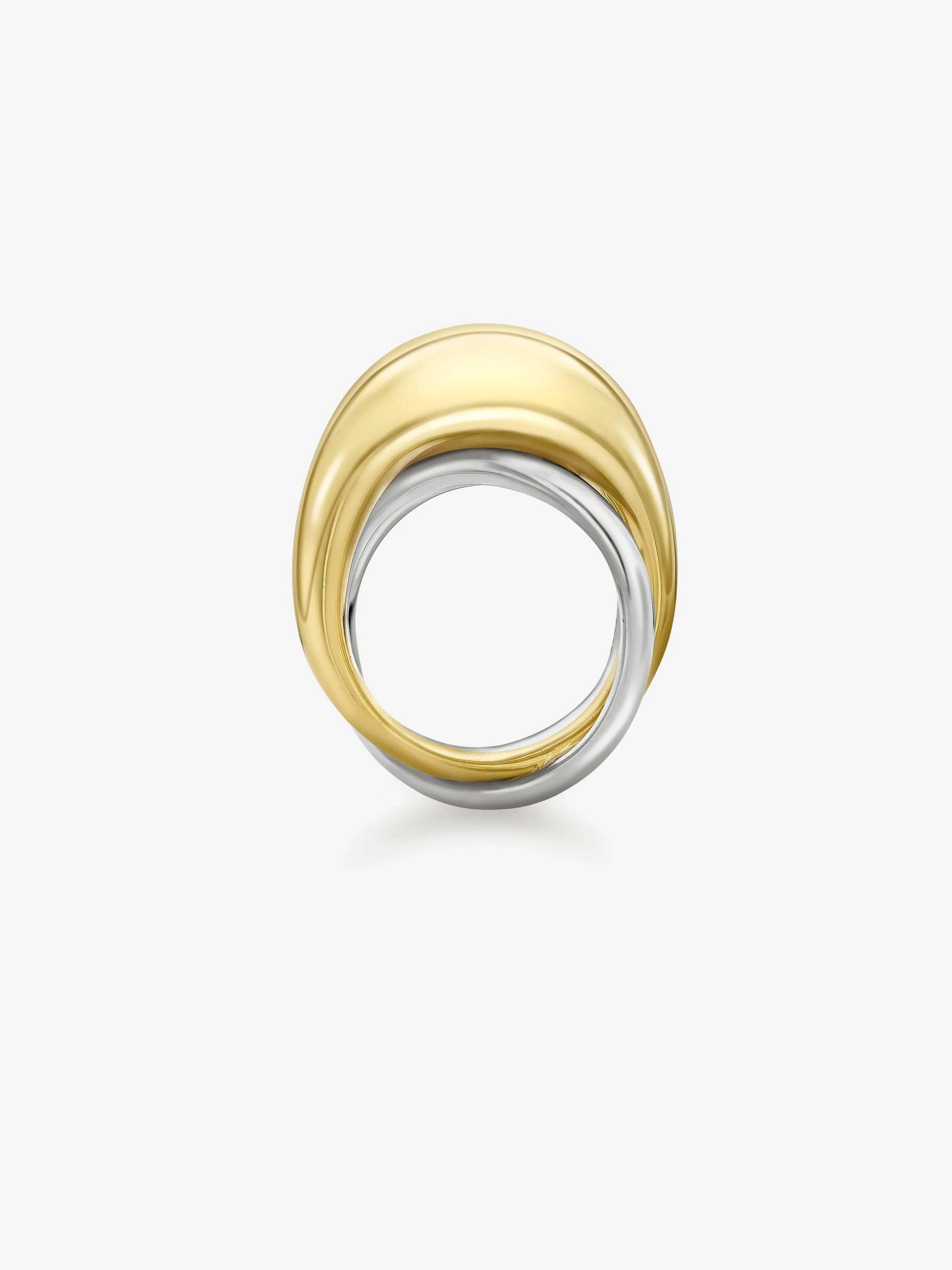 Rush Hour White & Yellow Gold Triple Take Ring - Image 4